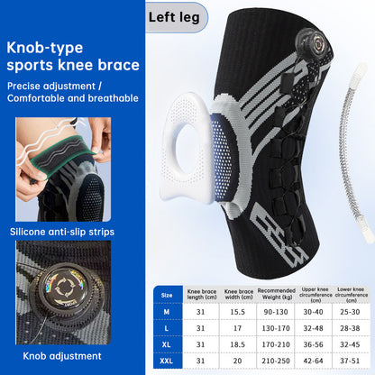 Adjustable Knob Knee Brace with Spring Support