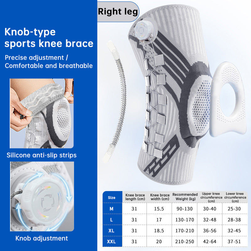 Adjustable Knob Knee Brace with Spring Support