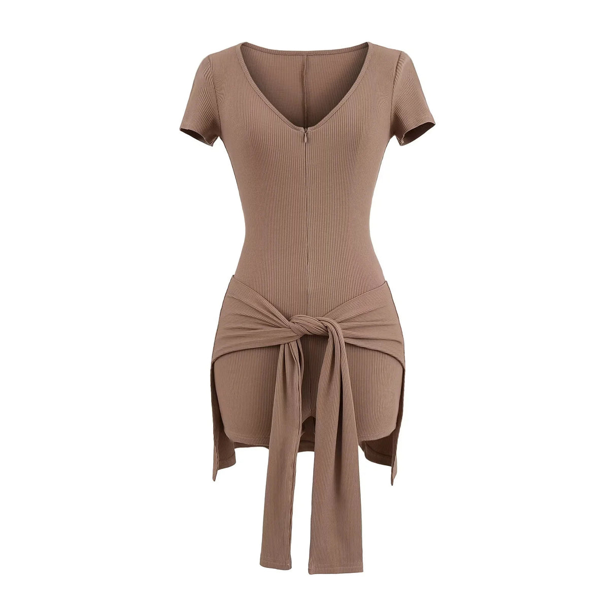 Cinch-Waist Fitness Playsuit
