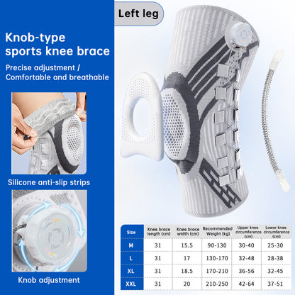 Adjustable Knob Knee Brace with Spring Support