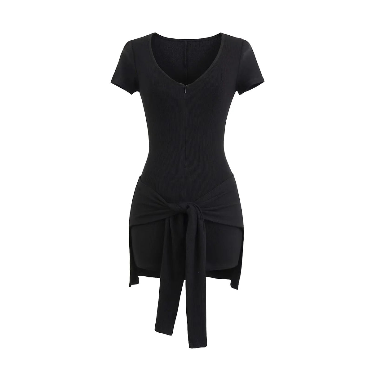 Cinch-Waist Fitness Playsuit