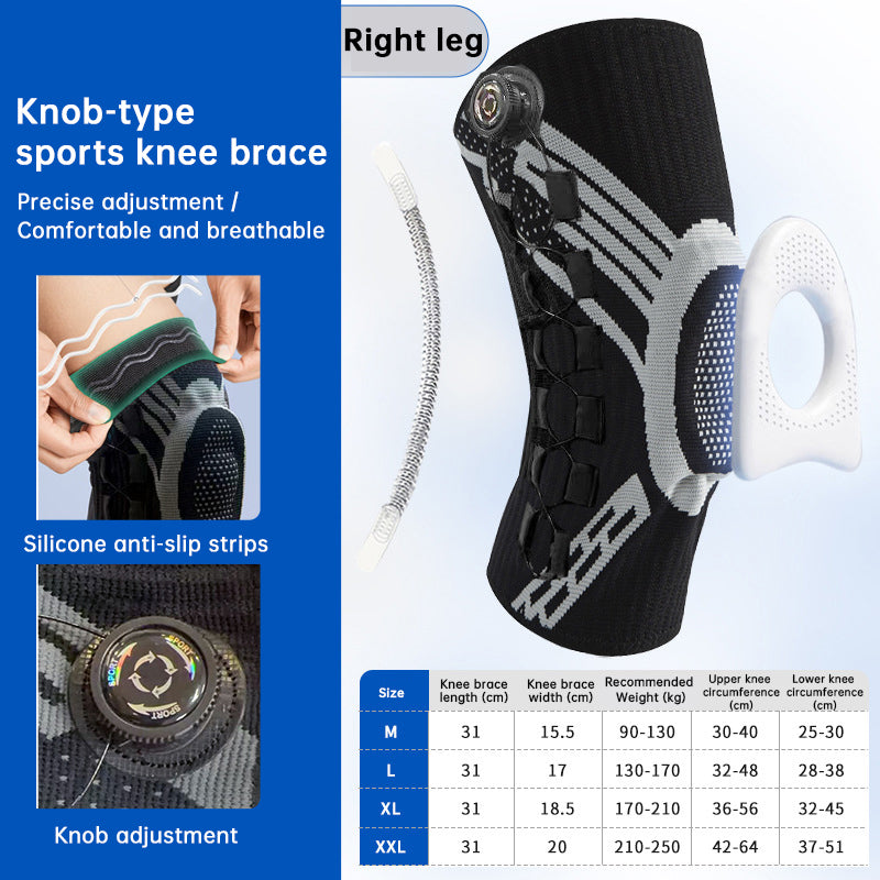 Adjustable Knob Knee Brace with Spring Support