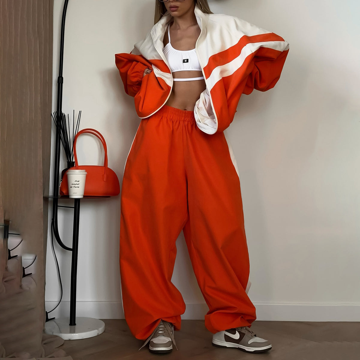 Women's Striped Track Suit Set