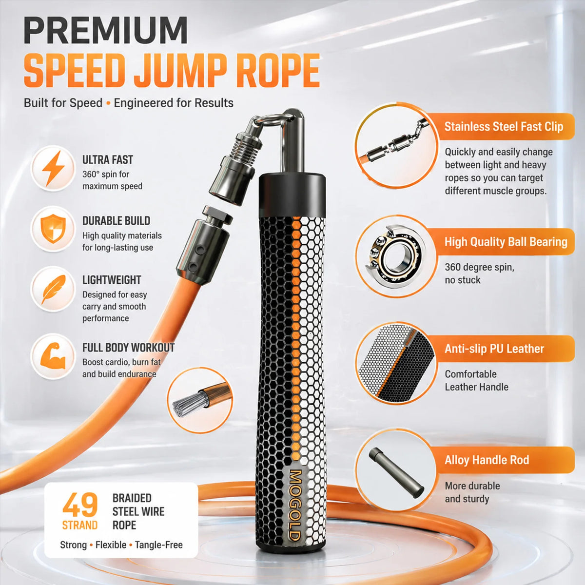 Pro Fitness Jump Rope — product view 2